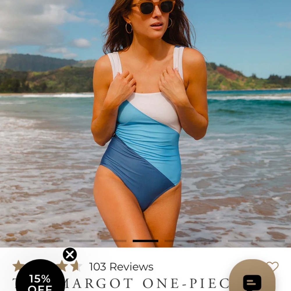 ALBION THE MARGOT ONE-PIECE, PIPELINE SKY SIZE XS GUC